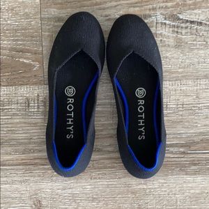 Black Rothy flats